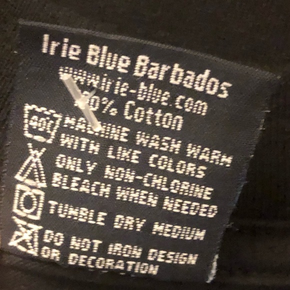 MEN’S IRIE BLUE CREW NECK TSHIRT - NWOT - LOGO COCKSPUR FINE BARBADOS RUM - Picture 9 of 9